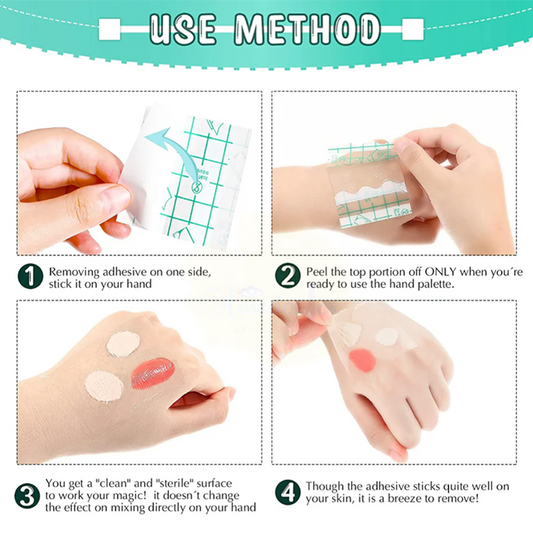 Disposable waterproof makeup palette