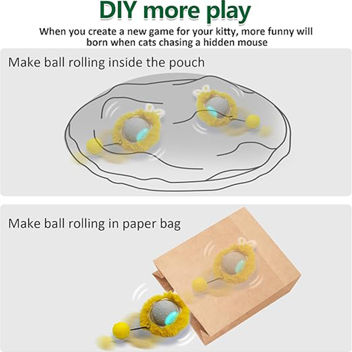 Cat toys - plush balls that run on their own