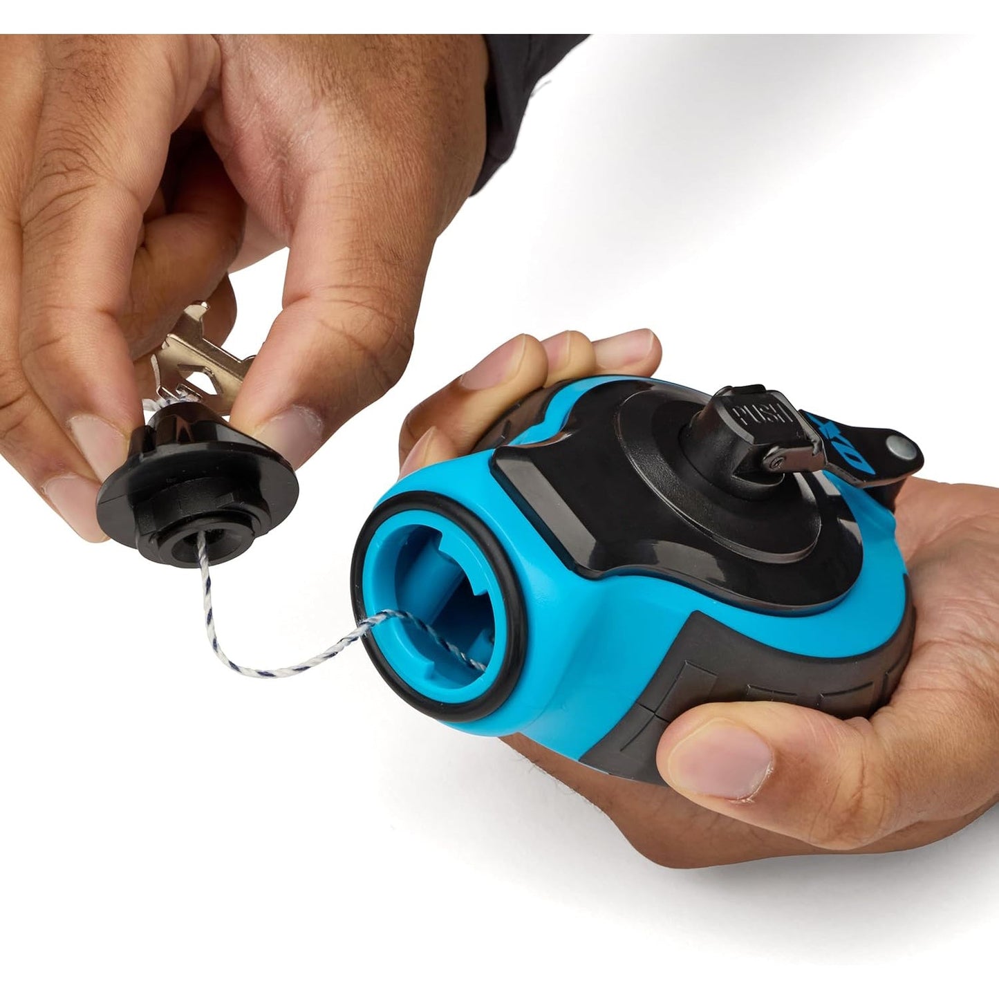 Chalk Line Tool - 100 Feet Thick Line, Hook Design, 6:1 Gear Ratio, Metal Handle