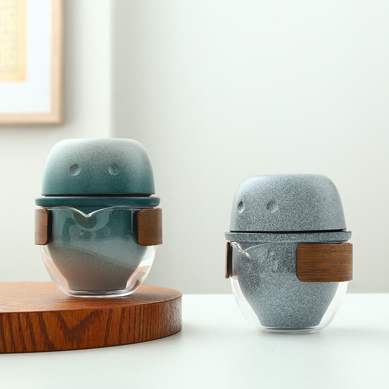 Penguin Ceramic Kungfu Tea Teapot & Teacup Set