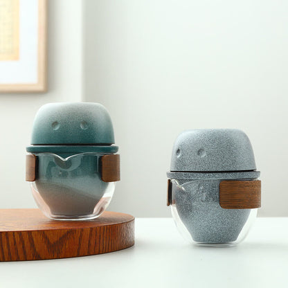 Penguin Ceramic Kungfu Tea Teapot & Teacup Set