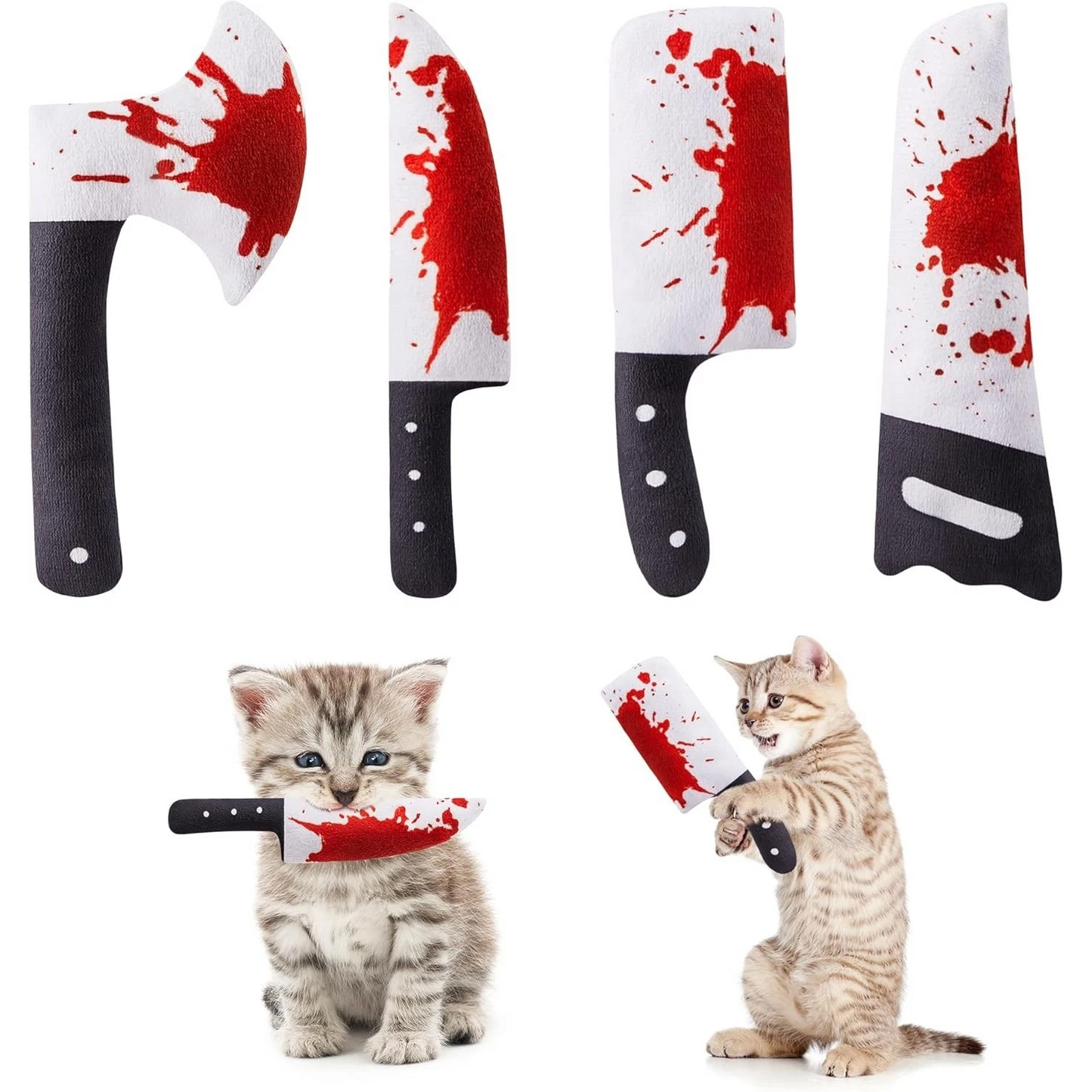 Catnip Crinkle Knife Toys (Set of 4)